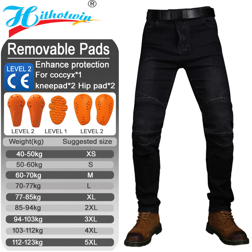 Motorcycle Gear Blue - Pantalones vaqueros de motocicleta para hombre,
