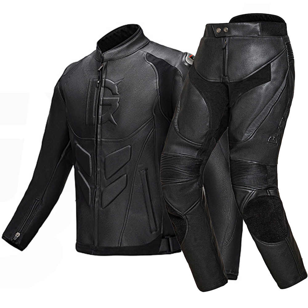 Riding Jacket Leather - GHOST RACING-Chaqueta de cuero impermeable para