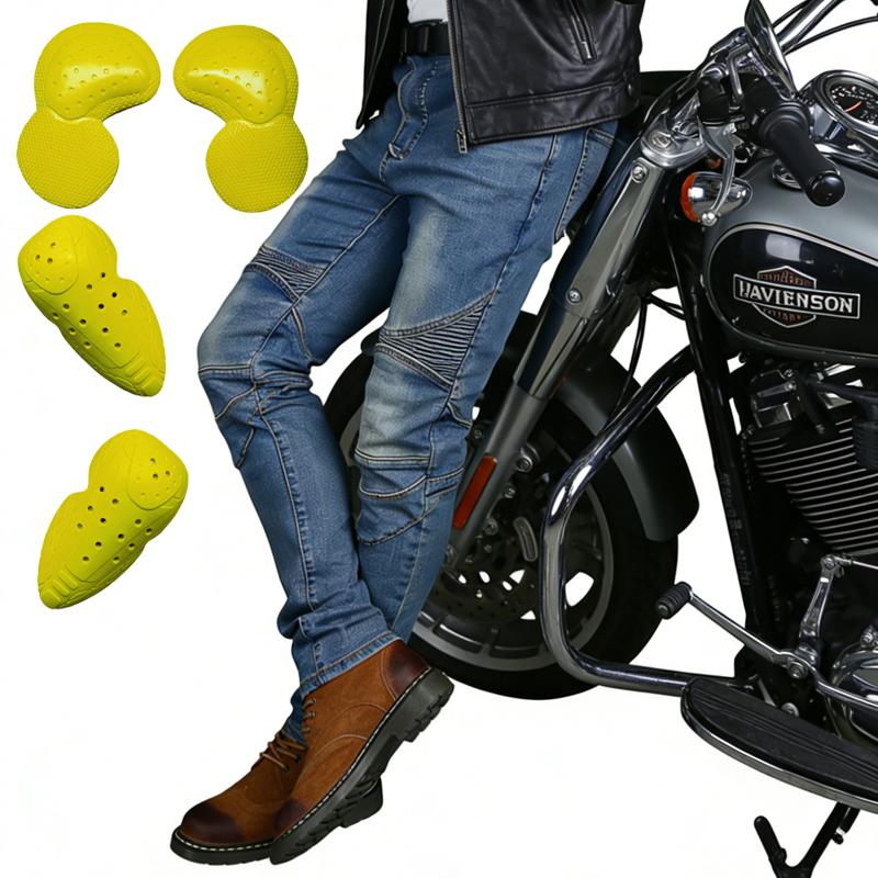 Motorcycle Gear Blue - Pantalones de Motocicleta para Hombre, Azules,