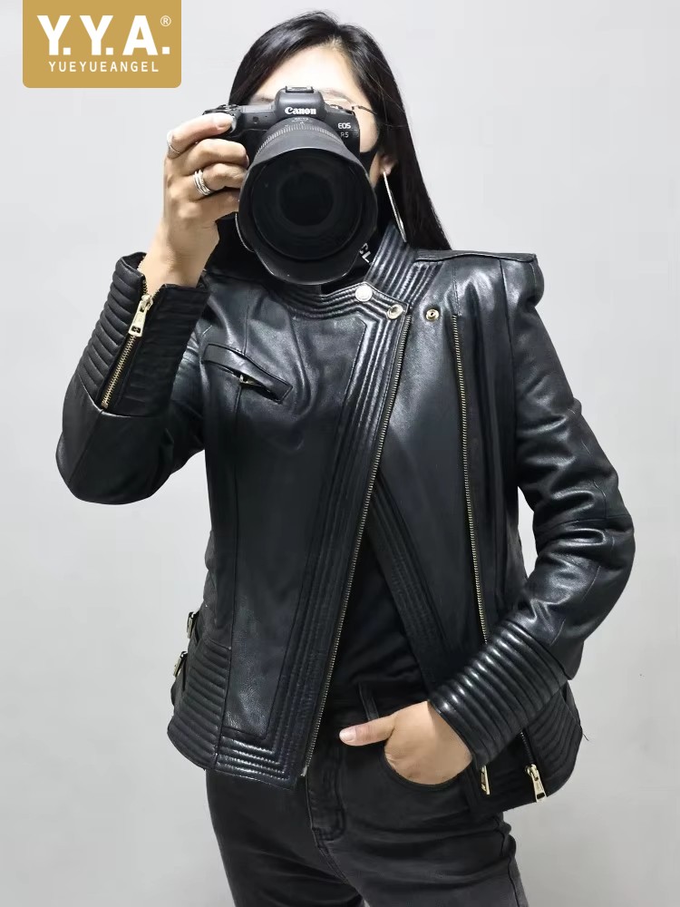 Chaqueta de cuero genuino de o - Riding Jacket Leather reseña y precio