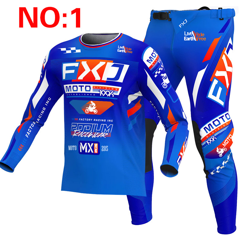 2025 FXJ motocross jersey y pa - Motorcycle Gear Blue reseña y precio