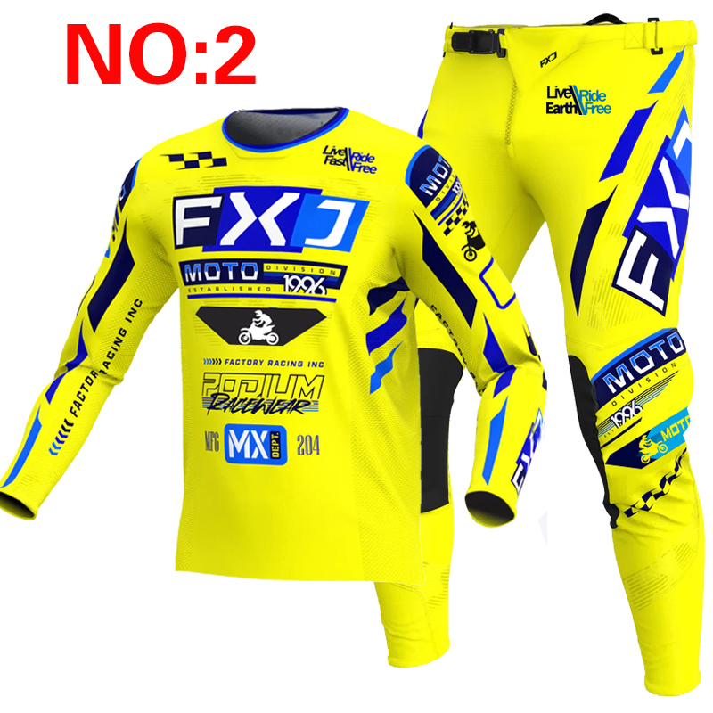 2025 FXJ motocross jersey y pa - Motorcycle Gear Blue reseña y precio