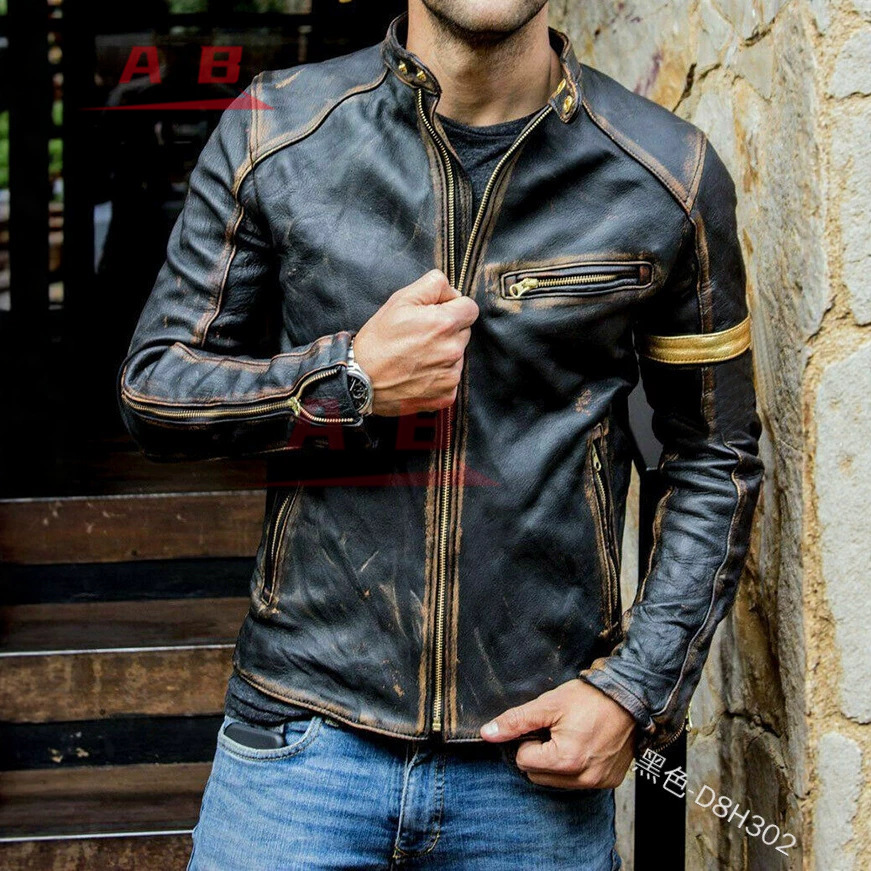 Chaqueta de Cuero Retro para M - Riding Jacket Leather reseña y precio