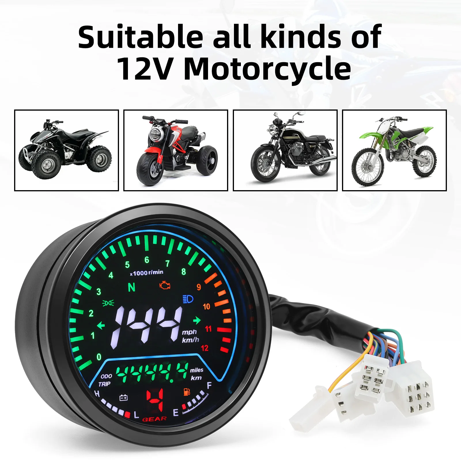 Velocímetro Universal para Mot - Motorcycle Gear Selector reseña y precio