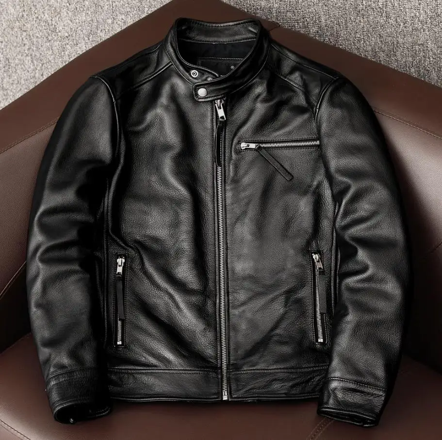 Ropa de cuero de vaca real par - Riding Jacket Leather reseña y precio