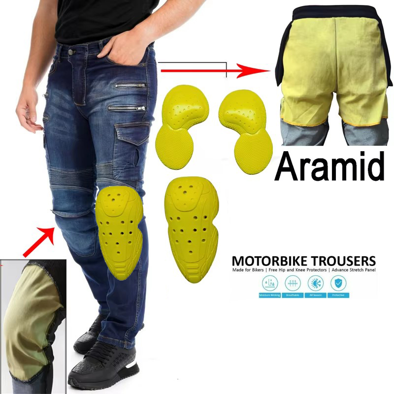 Pantalones de moto de aramida  - Motorcycle Gear Blue reseña y precio