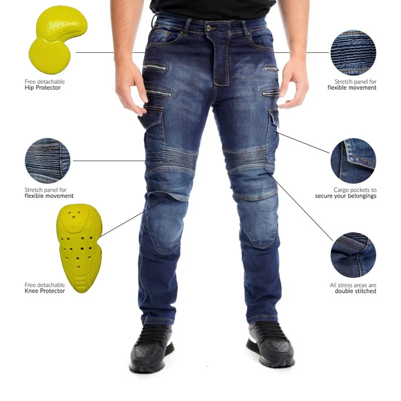 Pantalones de moto de aramida  - Motorcycle Gear Blue reseña y precio